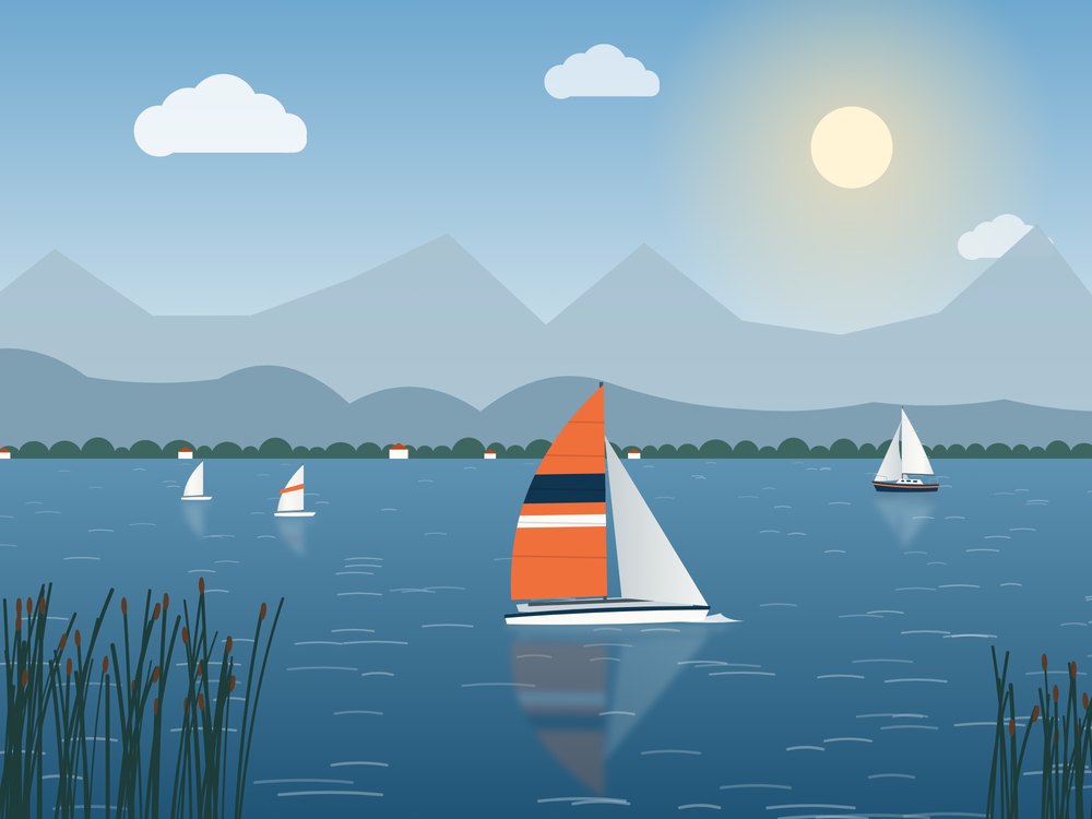 Segeln auf dem See